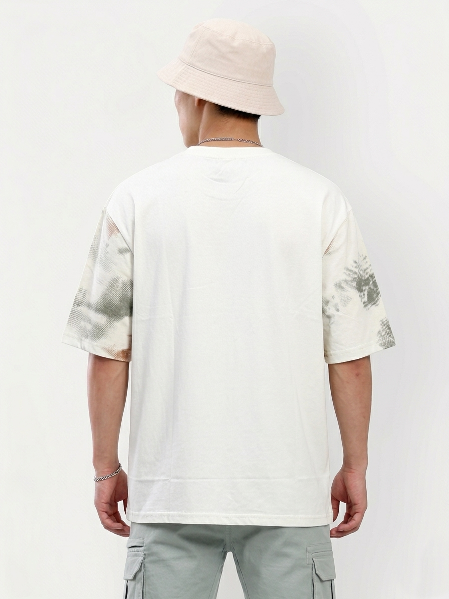 Printed Best Quality Round Neck With Down Shoulder T Shirt