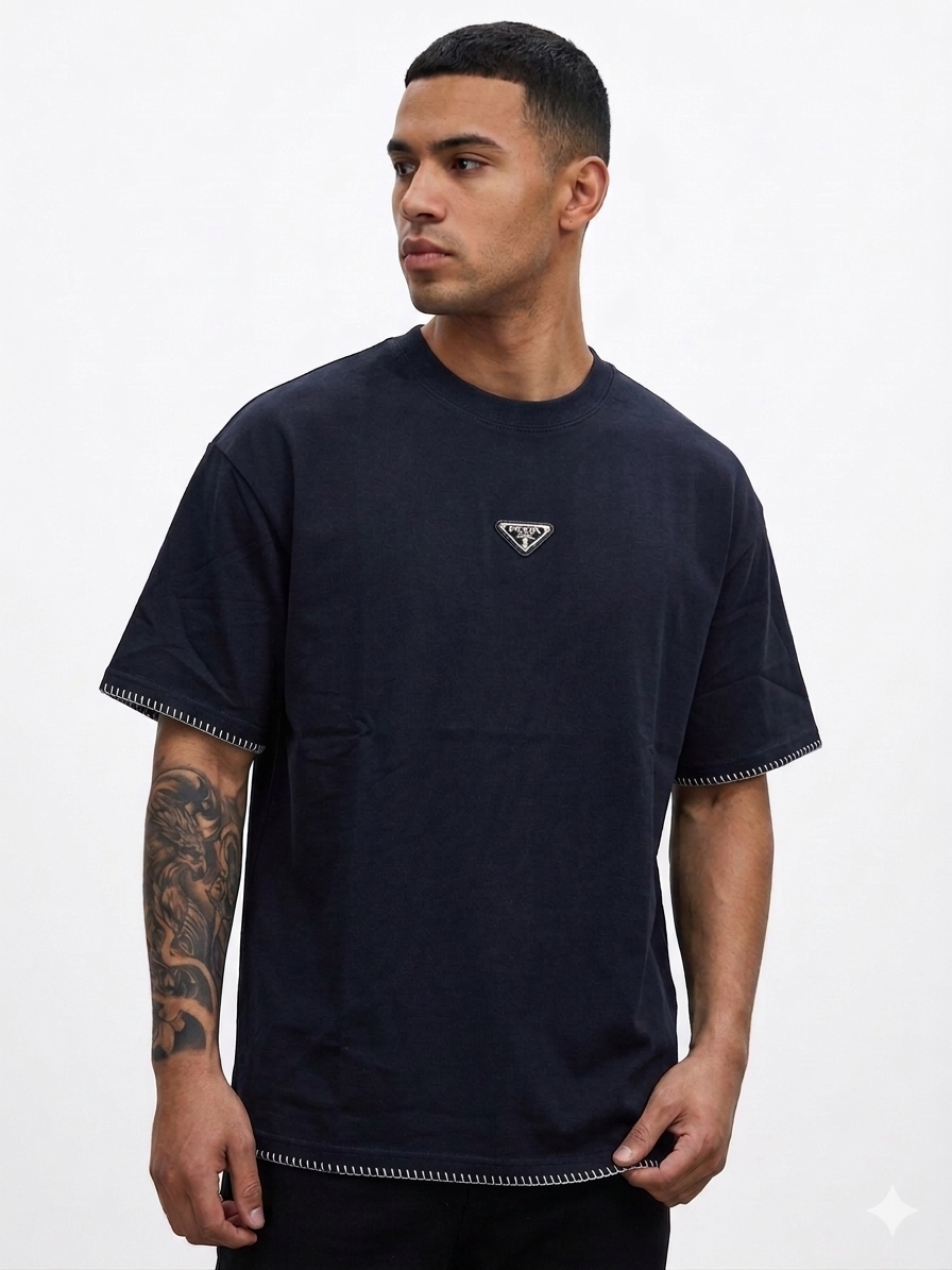 Oversized Prada Premium T Shirt Round Neck
