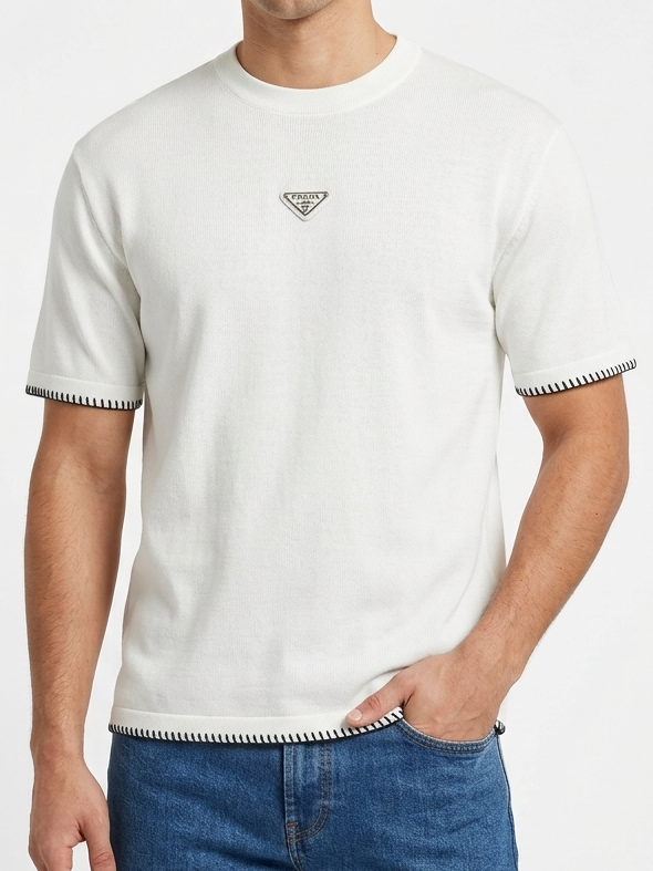 Oversized Prada Premium T Shirt Round Neck